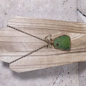 Copper/Brass Wire Wrapped Stone Pendant